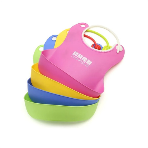  Babero De Silicona Baby Innovation Con Bolsillo 