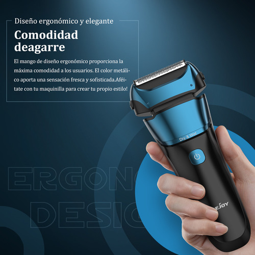 Sejoy Rasuradoras De Barba Eléctrica Recargable Para Hombre Color Azul 100/240V
