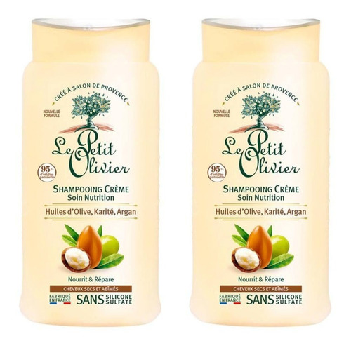 Shampoo X2 Cabello Seco Y Dañado Karité Y Argán Vegano