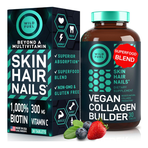 Tabletas Constructoras De Colágeno Vegano - Suplementos De