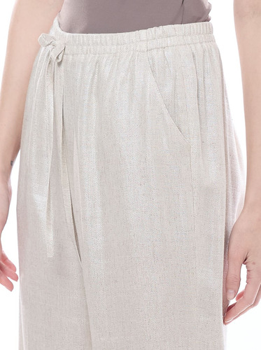 Pantalon Foley's Beige Elastico Bolsas Diagonales Mujer 1255