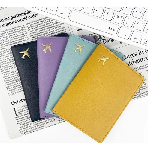 Pu Leather Travel Passport Holder Case Thick Storage