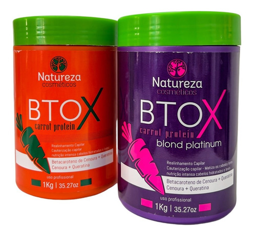 Kit Btox Zanahoria + Blond - Carrot Protein 1000g - Natureza