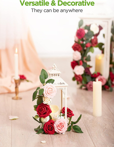 Adorno Arbol De Navidad Innogear 50 Piezas De Rosas Falsas