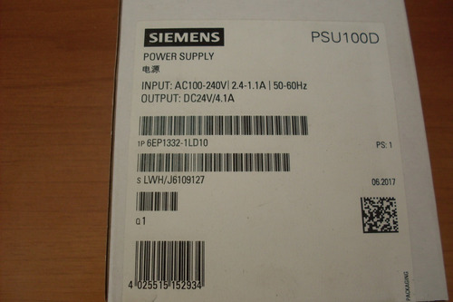 Siemens Fuente De Alimentación  24v/4,1 A 6ep1332-1ld10