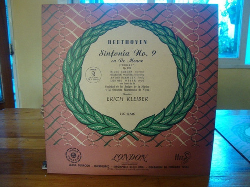 Vinilo Orquesta Viena Beethoven Sinfonia Nº 9 Kleiber Cl1