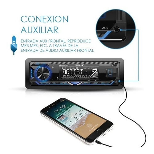 Imagen 7 de 7 de Steelpro Kit Autoestereo Bluetooth Y Bocinas 6.5 Usb-sd Card