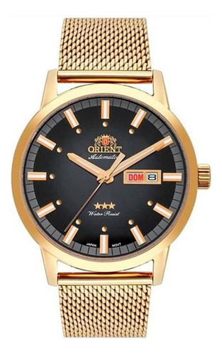 Relógio Orient Masculino Automático 469gp085 P1kx Dourado Cor do fundo Preto