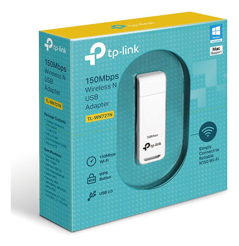 Tp-link Tl-wn727n Adaptador Usb Inalámbrico 2,4 Ghz 150mbps