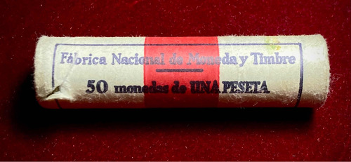 Tubo X50 Monedas 1 Peseta España 1975 (76) Km 806 Nuevas