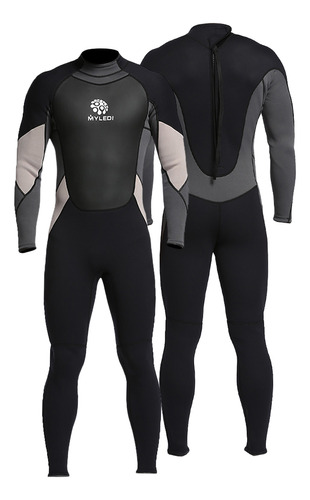 Traje De Buceo De 3 Mm Para Hombre Con Cierre Completo En La