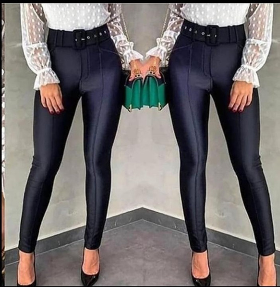 calça em crepe de malha