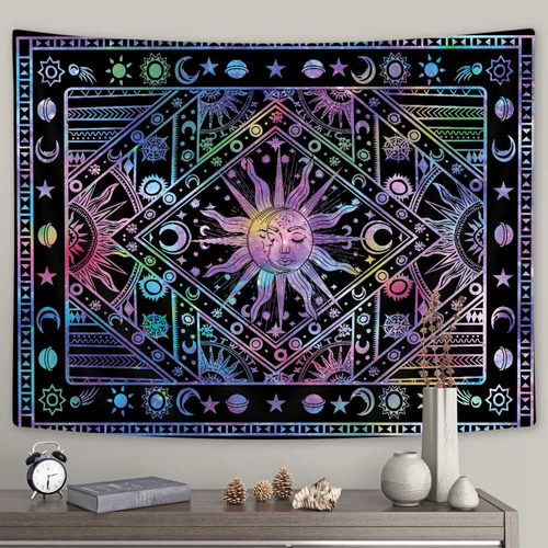 Sol Luna Celestial Diseño Estrella Tarot Tarjeta Bohemia 71