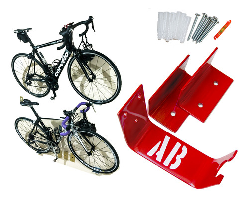 Kit 5 Soportes Rack Para Colgar 5 Bicicleta En Pared Colores