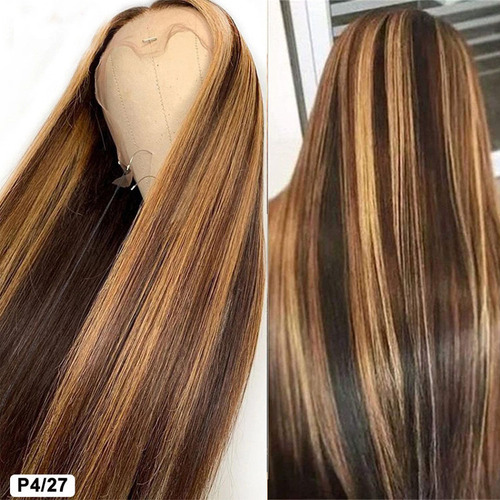 Fweaad Para Mujer, Parte Media, Mechas Largas, Rectas,