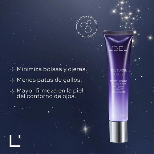 L'bel Nocturne Ojos Serum Para Ojeras Con Ácido Hialurónico