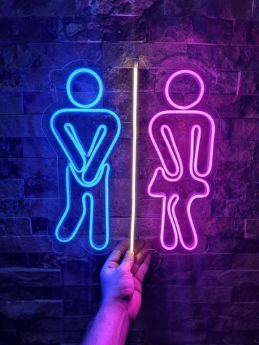 Neon Led  Para Baños  Hombre Y Mujer 