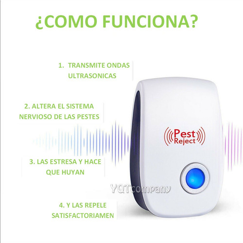 Repelente Pestes Plagas Sonoro Ultrasonico Pest Reject Sonic