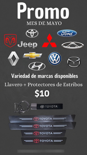 Llavero+protector Estribo Volkswagen Mitsubishi Dodge Hyunda