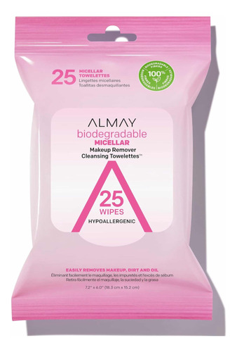 Almay Biodegradable Micelar Almohadilla Desmaquilladoras