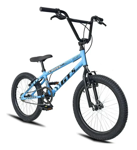 Bicicleta Aro 20 BMX aero cross infantil GT Sprint Cross R20 Freio V-Brake Azul e Preto