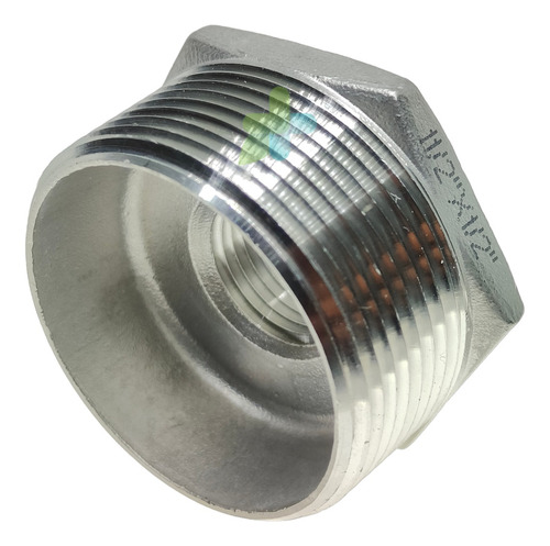 Conexión Reducción Bushing De 1 1/2 A 1/2 Acero Inoxidable