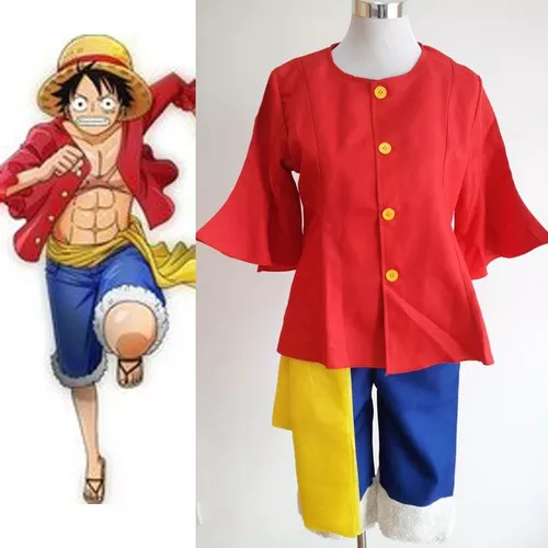 Unisex One Piece Luffy Cosplay Traje, Roupa Diária, Performance de