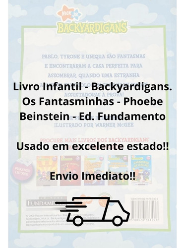 Livro Infantil - Backyardigans. Os Fantasminhas - Phoebe Beinstein - Ed. Fundamento (Usado)