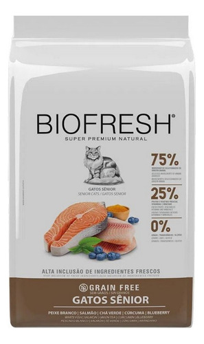 Ração Para Gatos Sênior Peixe Branco E Salmão 1,5kg Biofresh