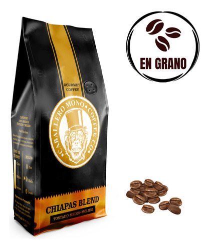 Caballero Mono- Café Gourmet-chiapas-t Medio-en Grano-500g