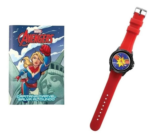 Imagen 1 de 4 de Reloj Marvel Coleccion Capitana Marvel Unisex