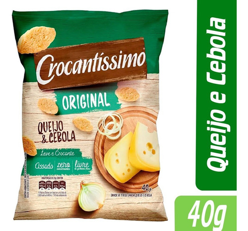 Snack De Trigo Crocantissimo Original Queijo E Cebola 40 G