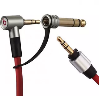 Cable Auxiliar Para Beats Pro Detox En Rojo Y Negro