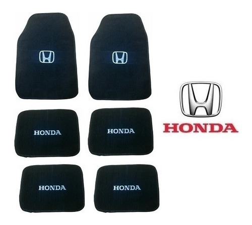 Kit Tapetes Alfombra Bordados 3 Filas Honda Pilot 2007