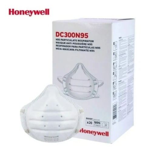 Respirador Cubre Boca N95  Dc300mx9 Honeywell  Caja 20 Pzas 
