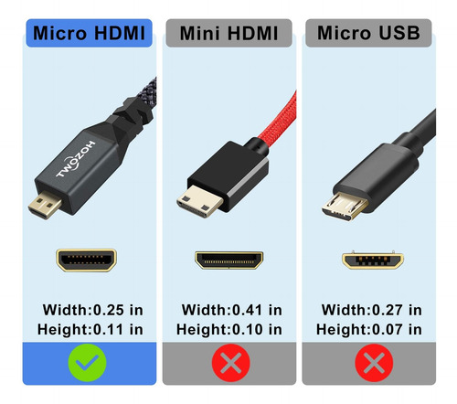 Cable Adaptador De Micro Hdmi A Hdmi Acodado A La Izquier...