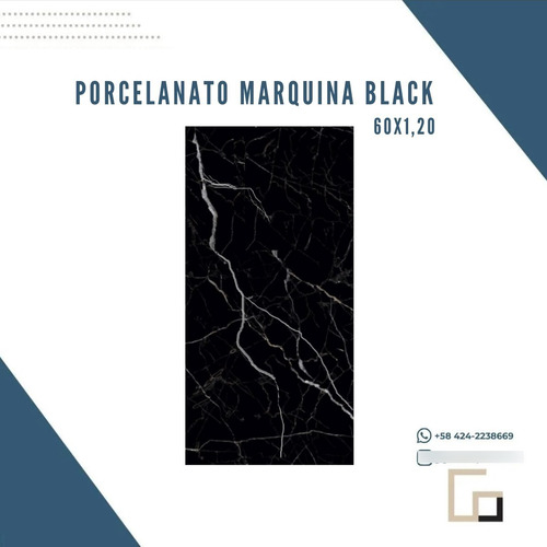 Porcelanato Marquina Black Glossy 60x1.20 (oferta)