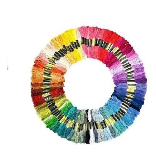Imagen 2 de 7 de Hilo Para Bordar, 100 Madejas Colores Surtidos 100 Pza