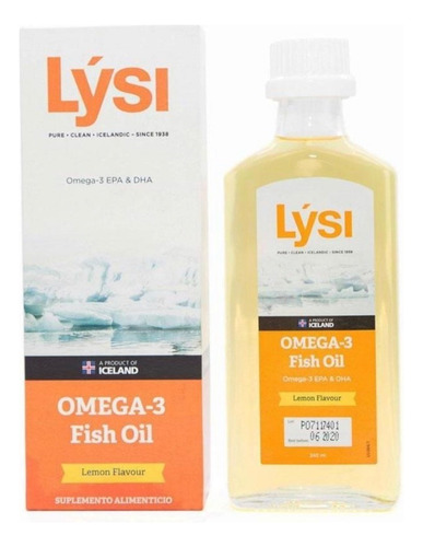 Lysi Aceite De Pescado Omega 3 Epa Y Dha 240 Ml Sabor Lemon