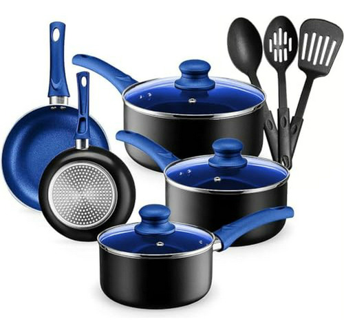 Set De Ollas Y Sartenes Chef's Star, 11 Piezas, Azul