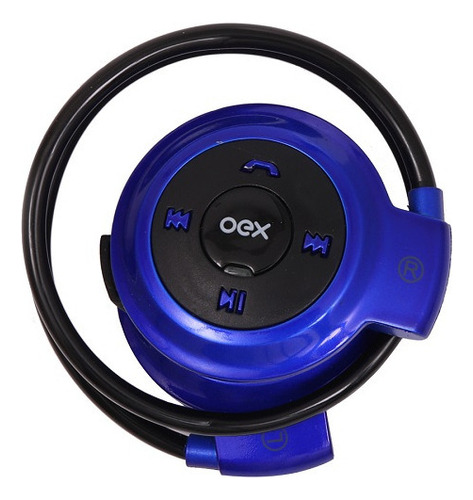 Fone De Ouvido Esportivo Bluetooth Oex Spin Hs308 Azul