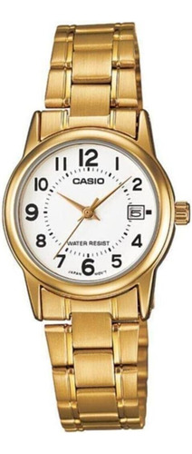 Reloj De Cuarzo De Acero Inoxidable Dorado Casio Ltpv002g-7b