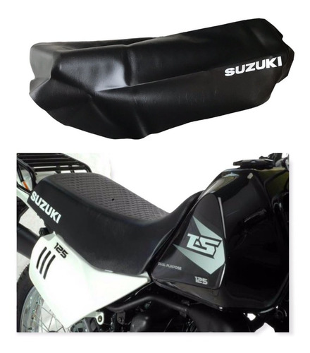 Forro Sillin Para Motocicleta Suzuky Ts-125 Negro 
