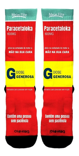 Imagem 2 de 3 de Meia Divertida - Paracetaloka - Crossfit - Meias Elite