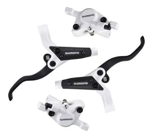 Set Freno Hidraulico Trasero Mas Delan Shimano M445 Blanco