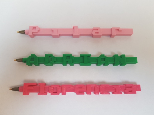 10 Biromes + 10 Llaveros Personalizados Nombre 3d