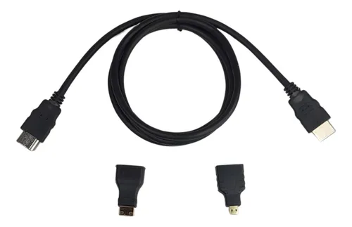 Cable Hdmi 3 En 1 Con Adaptador Mini Y Micro Hdmi 1.5 Metros