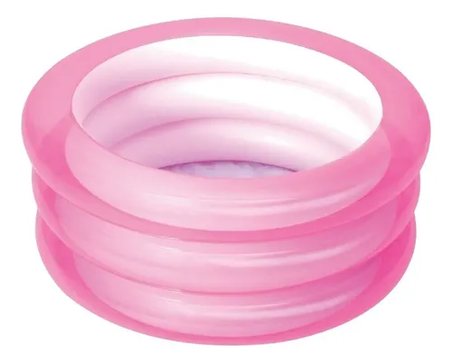 Pileta inflable redonda Bestway 51033 de 70cm x 30cm 43L rosa bolsa