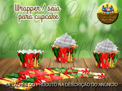  50 Wrappers Saia Para Mini Cupcakes Natal