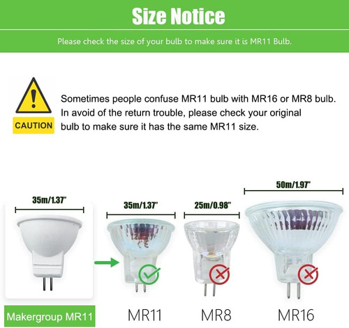 Makergroup Mr11 Gu40 Bi-pin Led Limb 3w Voltaje De Bajo Led